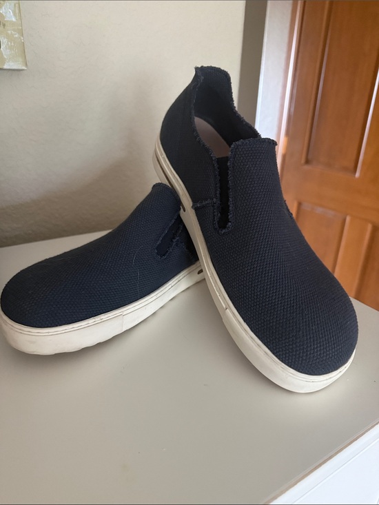 Men\'s Birkenstock Oswego Slip-On Canvas Casual Shoes - Navy main image 5